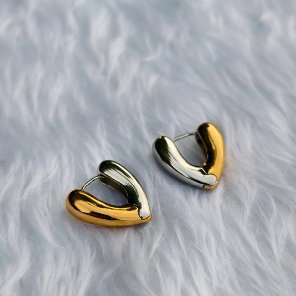 EE080 Korean Dual Heart - Gold