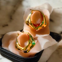 S244 Korean Potli Earrings - Gold