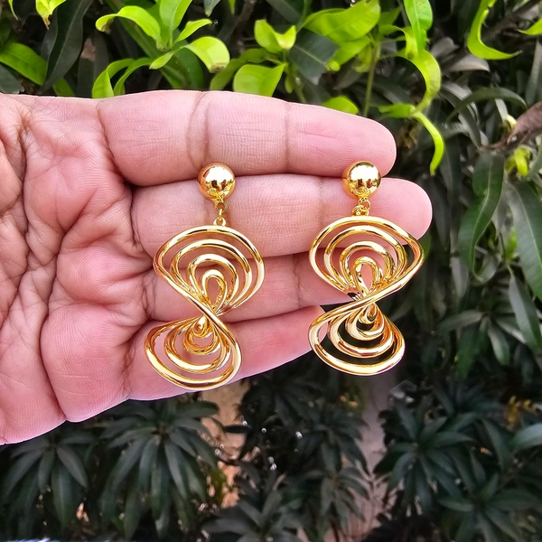 EE067 Korean Twisteted Spirals - Gold