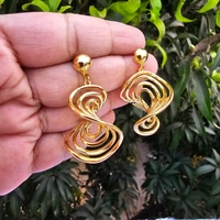 EE067 Korean Twisteted Spirals - Gold