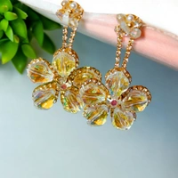 S317 Korean Yellow Flower Earrings - Yellow