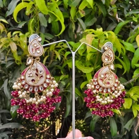 EE002-A30CNT600 Manikarnika Jhumkas - Red