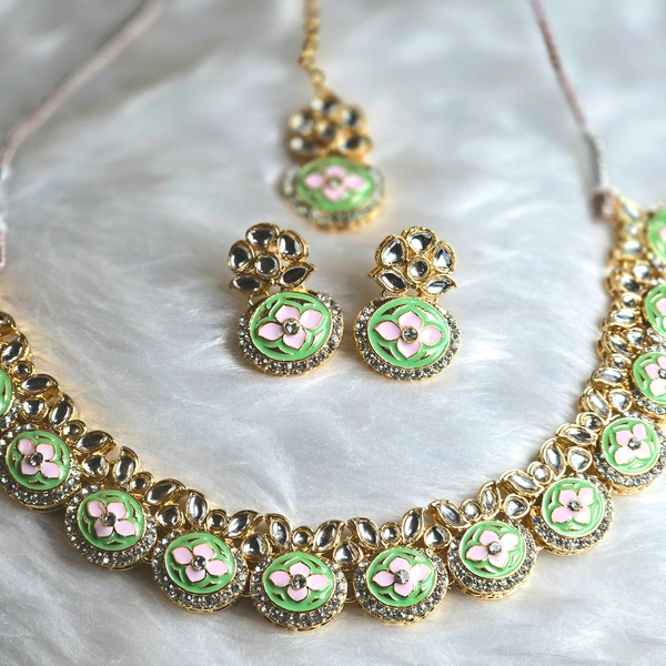 NS021-D49-TNS Meenakari Elegance - Green