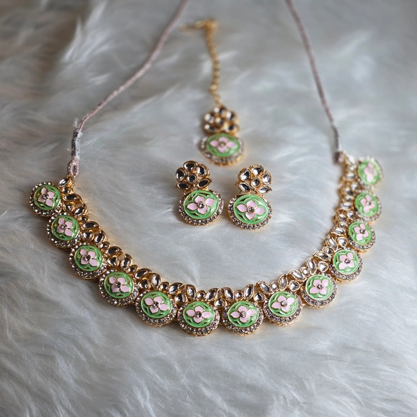 NS021-D49-TNS Meenakari Elegance - Green