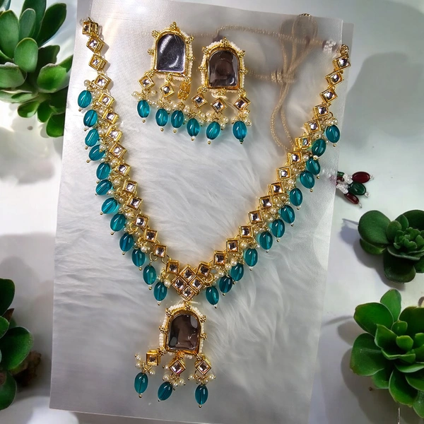 NS020-D20-COT Rajani Kundan Set - Blue