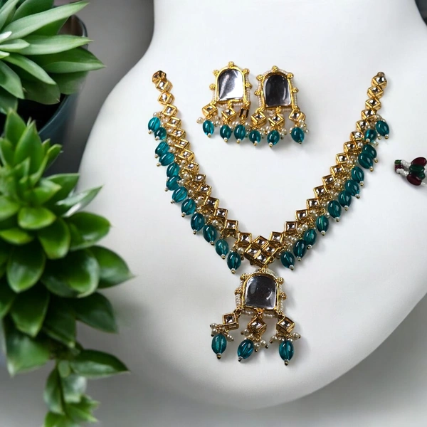 NS020-D20-COT Rajani Kundan Set - Blue