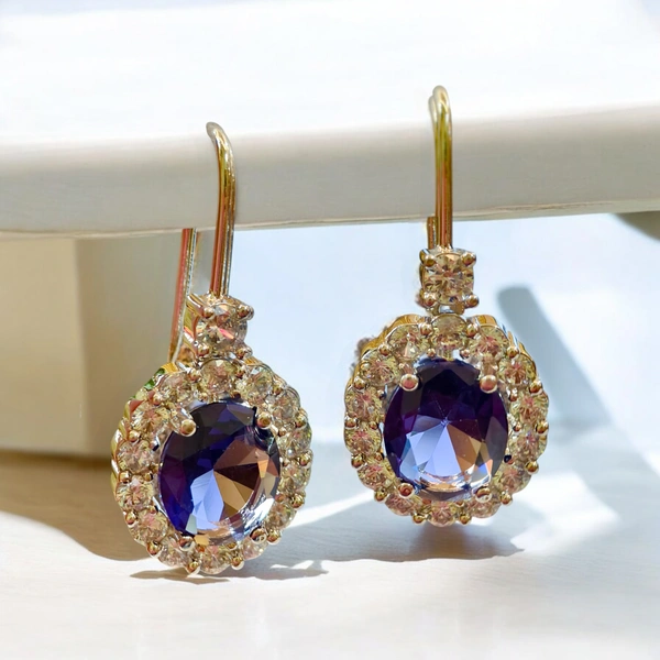 146 Sapphire Blue Drop Earrings