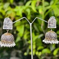 EE027-A35IYS550 Shiv-Parvati Oxidized - Gold