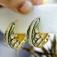 141 Sundara Meenakari Round Earrings