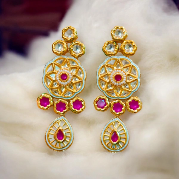 142 Traditional Kundan Mandala Earrings