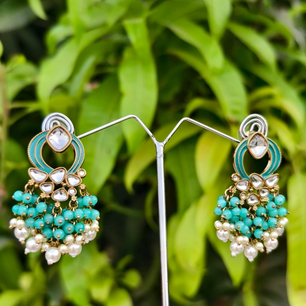 EE010-A04VOT350 Vanita Dangles - Dark Green
