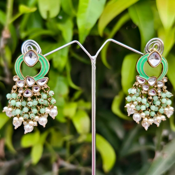 EE011-A03VOT350 Vanita Dangles - Light Green