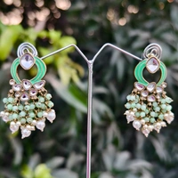 EE011-A03VOT350 Vanita Dangles - Light Green