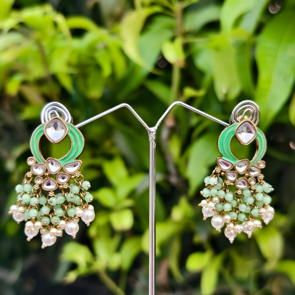 EE011-A03VOT350 Vanita Dangles - Light Green