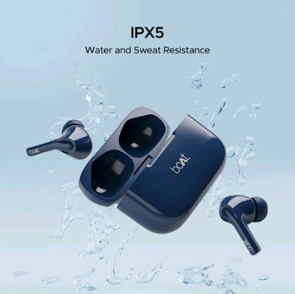 boAt Ear Buds| Wireless Earbuds with Massive Playback of upto 40 Hours, IPX5 Water & Sweat Resistance, IWP Technology, Type C Interface. - Black