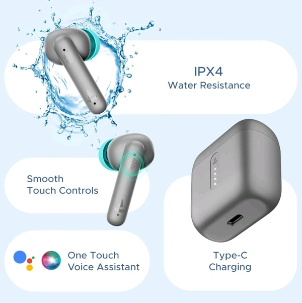 boAt Airdopes 141 Bluetooth Truly Wireless in Ear Ear Buds w/ 42H Playtime,Low Latency Mode for Gaming, ENx Tech, IWP, IPX4 Water Resistance - Black