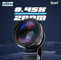  Ultra Vision 2 in 1 Kit Wide & Macro Clip On Mobile Camera Lens with Travel Case Compatible - Black