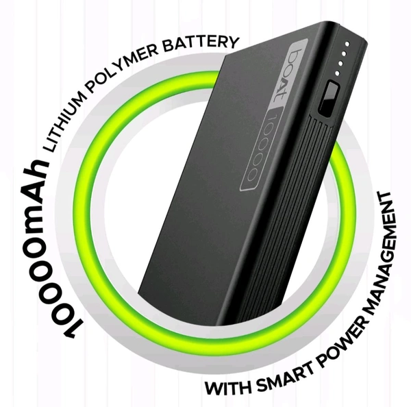 Powerbank with  battery capacity with Smart IC protection, 22.5W fast charging. - 10000 mAh, Black