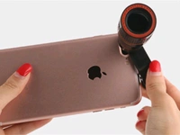 Mobile Phone Lens 8x 12x 20x Telephoto Lens Mobile Phone Holder Shooting - 12x Iens, Black