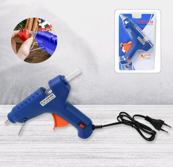 Professional 60 Watt with 5 Pcs Hot Melt Glue Stick & ON / Off Switch.   (1 Pc) - Blue
