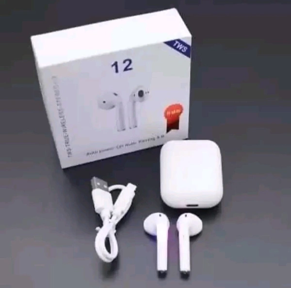 True Wireless Bluetooth headset  Bluetooth Connected Headset. White - White