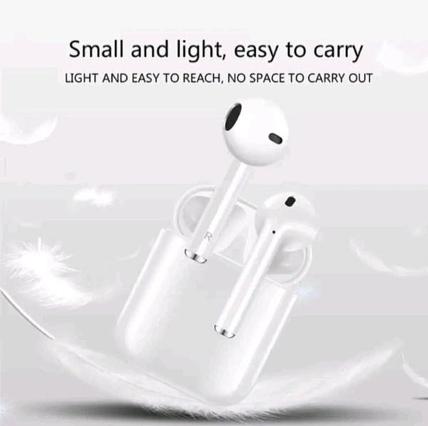 True Wireless Bluetooth headset  Bluetooth Connected Headset. White - White