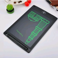 Re-Writable LCD Writing Tablet Pad with Screen 21.5cm (8.5Inch) for Drawing, Playing, Handwriting Best Birthday Gifts for Adults & Kids Girls Boys. - Black