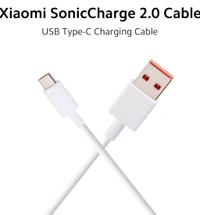 Mi Xiaomi Fastest Charging Cable USB C Quick Charge 4.0 Soniccharge Cord Compatible withMi, Redmi, iPhone 15 Pro Samsung Galaxy Android Phone Laptop PD Charger Cable. (Only Cable) - White