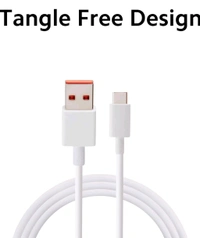 Mi Xiaomi Fastest Charging Cable USB C Quick Charge 4.0 Soniccharge Cord Compatible withMi, Redmi, iPhone 15 Pro Samsung Galaxy Android Phone Laptop PD Charger Cable. (Only Cable) - Black