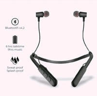 Neckband Truly Wireless Bluetooth Headset (Black, In the Ear) - Black
