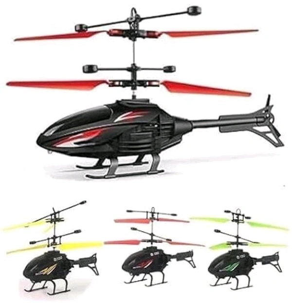 Remote Control Hand Sensor Helicopter Toys With Usb Charging - 3d Light Toys. - Black