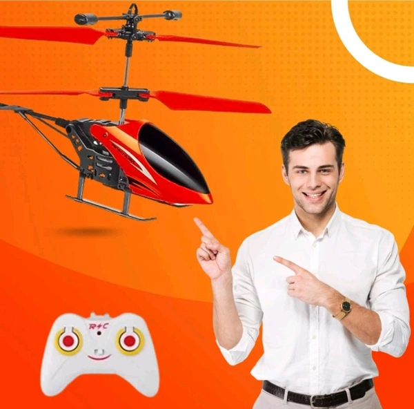 Remote Control Hand Sensor Helicopter Toys With Usb Charging - 3d Light Toys. - Red