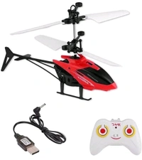 Remote Control Hand Sensor Helicopter Toys With Usb Charging - 3d Light Toys. - Red
