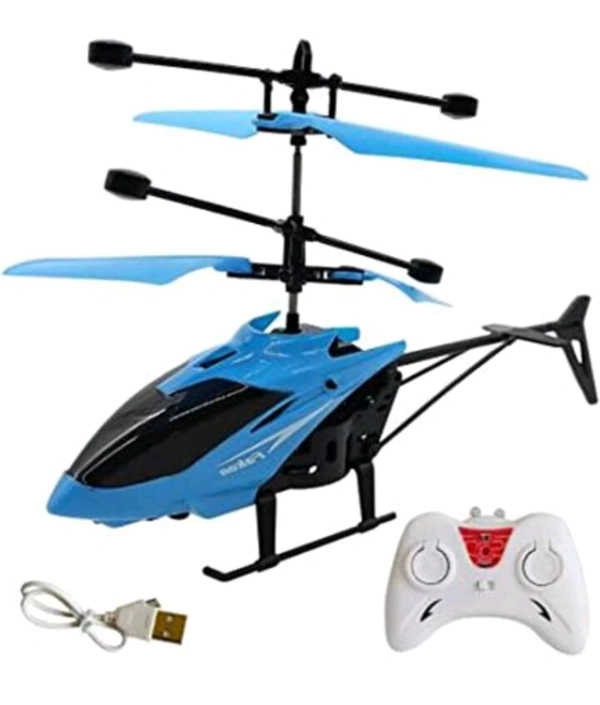 Remote Control Hand Sensor Helicopter Toys With Usb Charging - 3d Light Toys. - Green