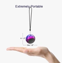 Ultra Mini Wireless Bluetooth Speaker with Heavy Metal Electroplating Round Speaker | Wireless Power Button Controlled, 60 Min Running Battery Pack of 1 (Random Multicolor) - multi colour