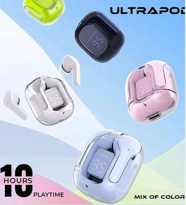 Ultrapod 20-20000 Wireless Earbuds, IPX Water Resistant, 12-Hour Battery Life | better than airpods - Blue