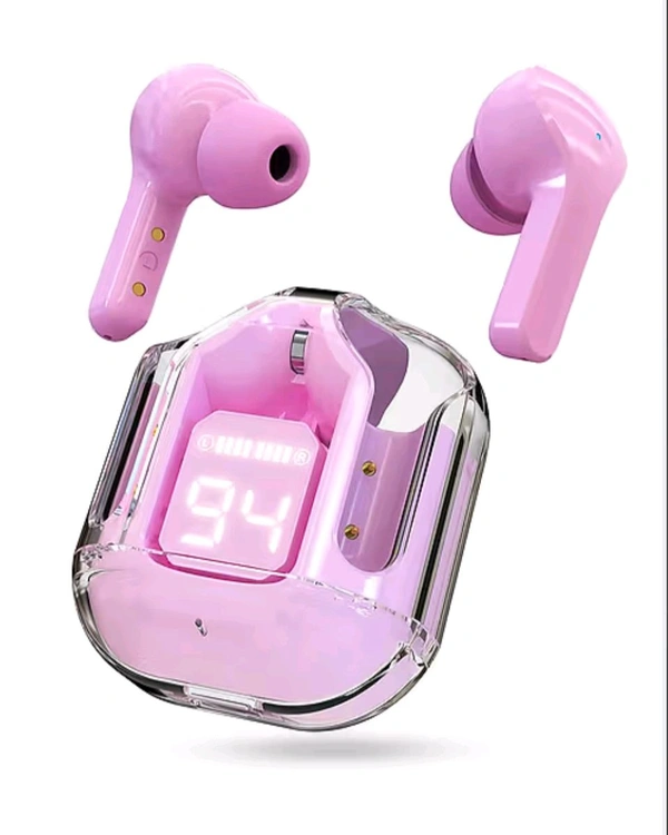 Ultrapod 20-20000 Wireless Earbuds, IPX Water Resistant, 12-Hour Battery Life | better than airpods - Pink