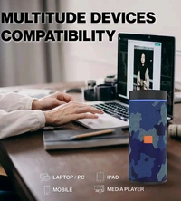 (Portable Bluetooth Speaker) Thunder Sound with Inbuilt Bluetooth Speaker. - Blue