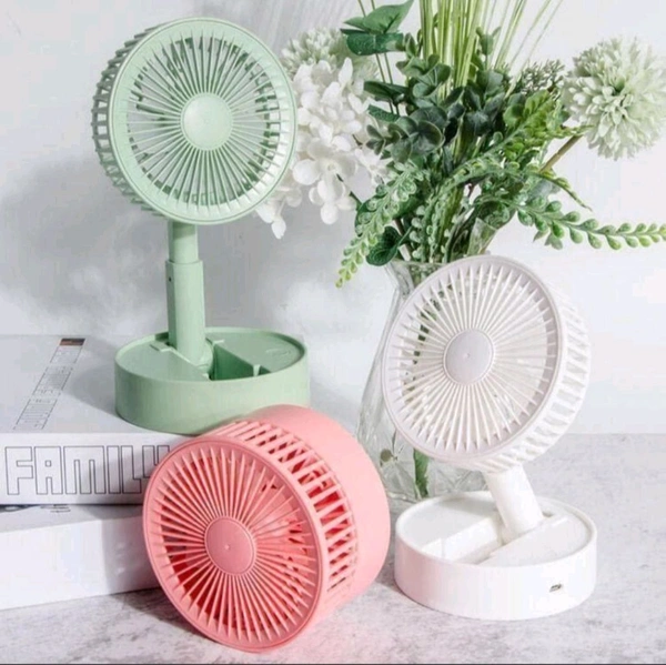 Mini Handheld Portable Fan USB Rechargeable Built-in Battery Operated (1200 mAh) Summer Cooling Desktop Fan with Standing Holder Handy Base for Home, Office, Outdoor (Multicolor)