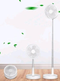 Mini Handheld Portable Fan USB Rechargeable Built-in Battery Operated (1200 mAh) Summer Cooling Desktop Fan with Standing Holder Handy Base for Home, Office, Outdoor (Multicolor)