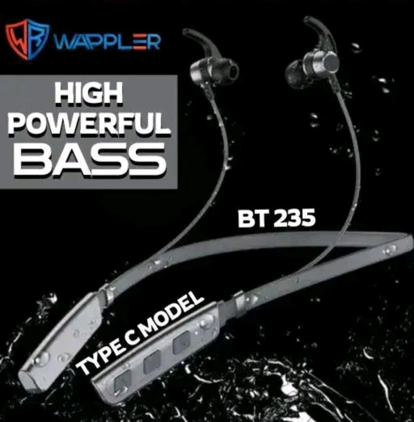 Bluetooth Neckband Earphones with Inline Controls. - Black