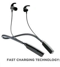 Bluetooth Neckband Earphones with Inline Controls. - Black