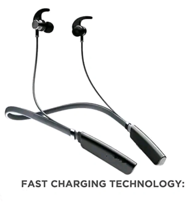 Bluetooth Neckband Earphones with Inline Controls. - Black