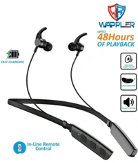 Bluetooth Neckband Earphones with Inline Controls. - Black