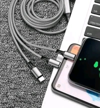 Usb Cable 3 In 1 Multi Fast Charging Data Cable. - Blue
