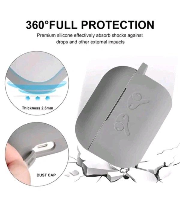 Trending Stylish: True Wireless Bluetooth Headphones Earbuds TWS With Trending Grey Case Cover Best Quality Case Wireless. - White