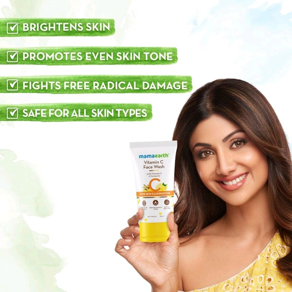 MAMAEARTH  Mamaearth Vitamin C and Turmeric for Skin Illumination Face Wash - 150ML