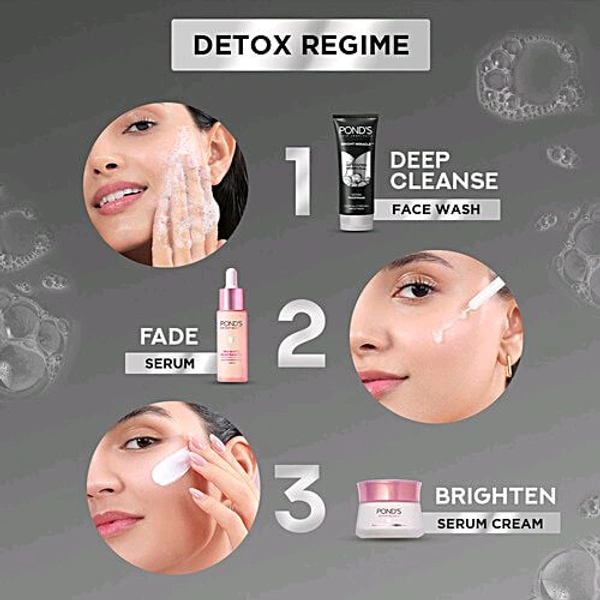 POND'S Bright Miracle Detox Facewash with 10X Power of Charcoal - 150ML