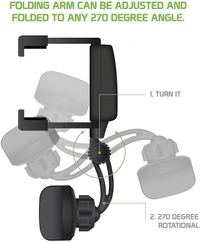 Sounce Car Rearview Mirror Holder Phone Bracket Car Dashboard Phone 360 Rotation .
