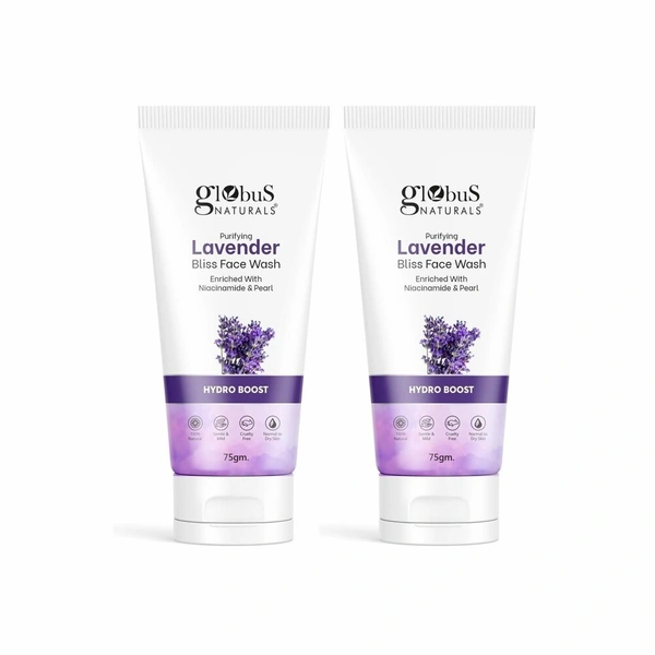 Globus Naturals  Lavender Face Wash, 75gm Set of 2 .